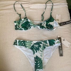 Ripcurl Bikini with Leafy Pattern NWT.